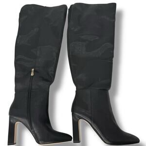 Jessica Simpson Black Botts Size 7 WC Wide Calf Over the Knee High Heels NWOT